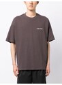 FIVE CM embroidered cotton T-shirt - Brown