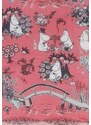 Lasessor Finsko Hedvábný šátek loop-scarf Moomin Picnic pink