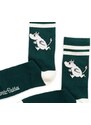 NordicBuddies Finsko Ponožky Moomin Retro Socks 40-45 green