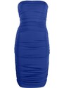 THE ANDAMANE strapless draped minidress - Blue