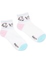NordicBuddies Finsko Kotníkové ponožky Moomin Retro 36-42 white pink blue