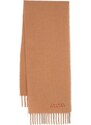 ISABEL MARANT Firny embroidered-logo scarf - Brown