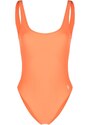 Sporty & Rich logo-print open-back swimsuit - Orange
