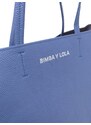 Bimba y Lola large Shopper leather tote bag - Blue