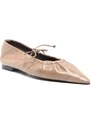 Bimba y Lola pointed-toe leather Ballerina shoes - Brown