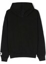 MSGM Kids logo-print rhinestone-embellished hoodie - Black