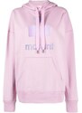 MARANT ÉTOILE Mansel flocked-logo hoodie - Pink