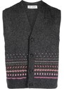 OUR LEGACY Rugart patterned-intarsia wool vest - Grey