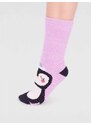 Thought Fashion UK Dámské ponožky Fluffy Animal Penguine pink 37-42