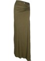 CONCEPTO asymmetric draped maxi skirt - Green