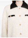 b+ab faux shearling shirt jacket - Neutrals