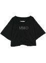MM6 Maison Margiela Kids glitter-embellished T-shirt - Black