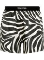 TOM FORD zebra-print satin shorts - Neutrals