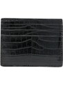 TOM FORD logo-plaque crocodile-effect cardholder - Black