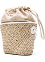 Claudie Pierlot small Straw Basket bucket bag - Neutrals