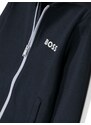 BOSS Kidswear logo-print zip-up hoodie - Blue