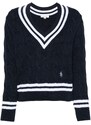 Sporty & Rich SRC cable-knit jumper - Blue
