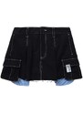 Musium Div. distressed cargo shorts - Black