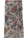 Bimba y Lola floral-print midi skirt - Grey