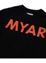 MYAR KIDS logo-print cotton T-shirt - Black