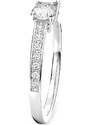 Swarovski three-stone pave-set ring - Grey