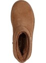 Skechers Women's Slip-ins: Keepsakes Cosy - Cosy Mini Boots in Chestnut, Size 2 | Leather/Metal/Textile