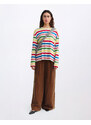 Thinking MU Emily Multicolor Striped Long Sleeve T-Shirt STRIPES